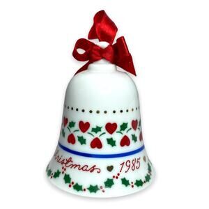 Hallmark, For Sister with Love 1985 Christmas Ceramic Bell Ornament